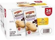 Milano Double Dark Chocolate Cookies, 0.98 oz., 24 pk. - Image 1