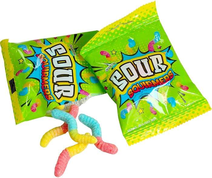 Dooboe Full Size Sour Gummy Worms Bulk Pack - 40 Packs (30 Gram Peg Bags) - Sour Squirmers Individually Wrapped for Kids and Adults, Parties, School, Pinata - Image 5