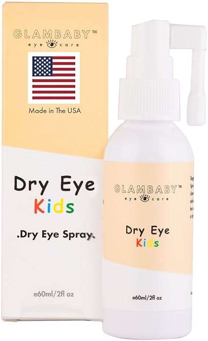 GlamBaby Dry Eye Area Kids Spray | Gentle Hypochlorous Mist, 60ml | Daily Refreshing Care for Sensitive Skin Around Eyes | No-Wipe Formula - Image 1