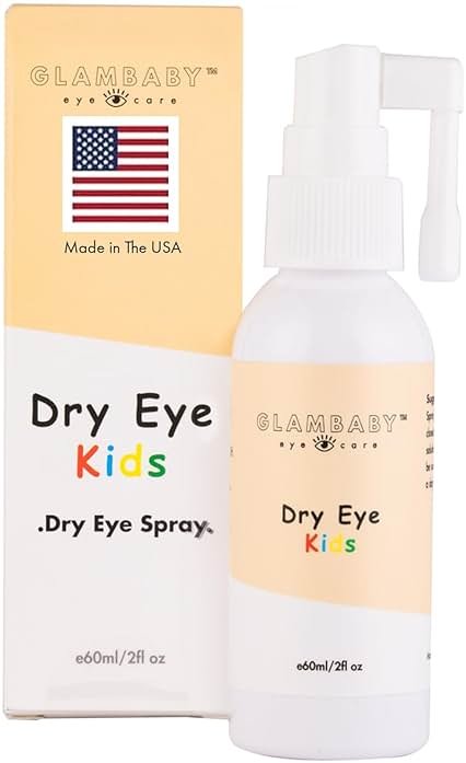GlamBaby Dry Eye Area Kids Spray | Gentle Hypochlorous Mist, 60ml | Daily Refreshing Care for Sensitive Skin Around Eyes | No-Wipe Formula - Product Image