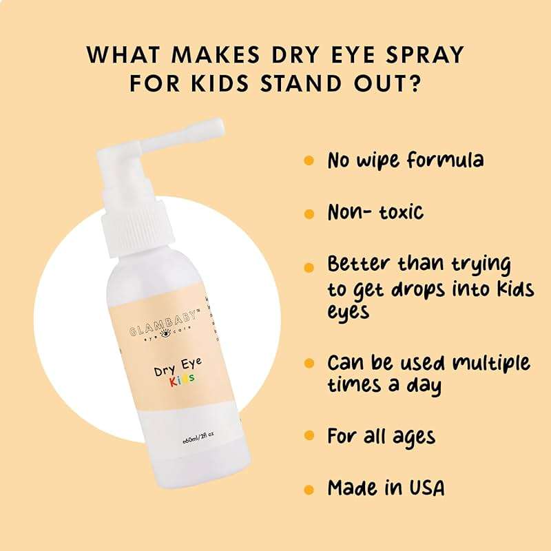 GlamBaby Dry Eye Area Kids Spray | Gentle Hypochlorous Mist, 60ml | Daily Refreshing Care for Sensitive Skin Around Eyes | No-Wipe Formula - Image 3
