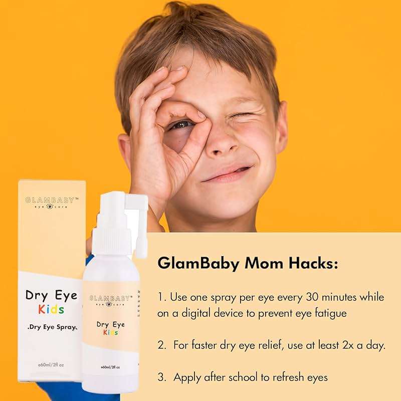 GlamBaby Dry Eye Area Kids Spray | Gentle Hypochlorous Mist, 60ml | Daily Refreshing Care for Sensitive Skin Around Eyes | No-Wipe Formula - Image 5