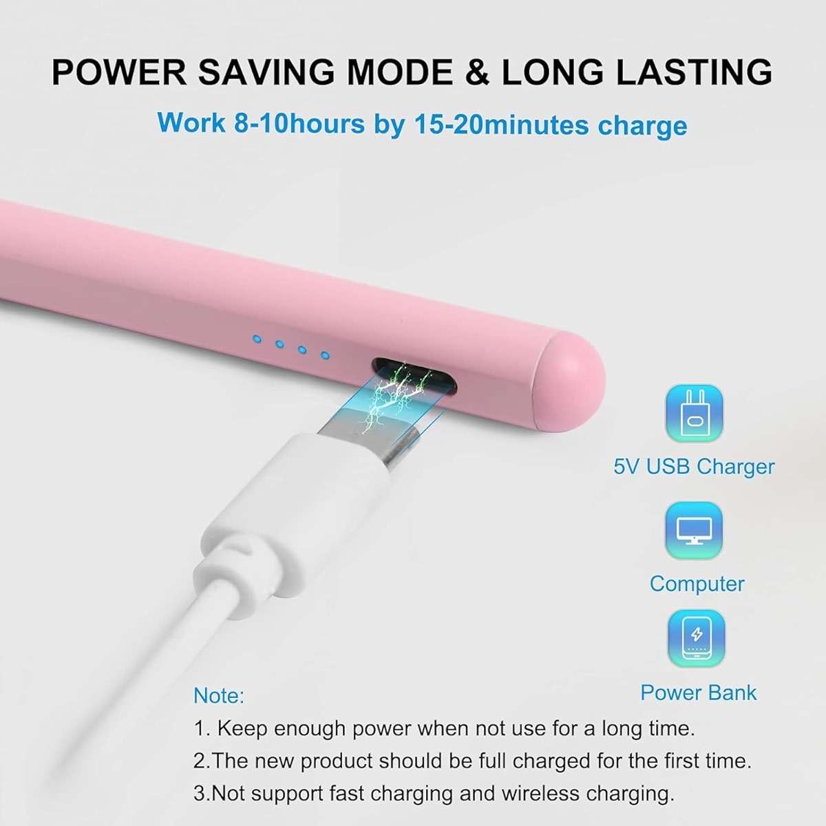 Stylus Pen for Samsung Galaxy Tab A11+/A11/A9+/A9/A8/A7 Tablet Pens for iOS/Android/Windows Stylists Pen with Dual Touch Screen Stylus Pencil (Pink) - Image 6