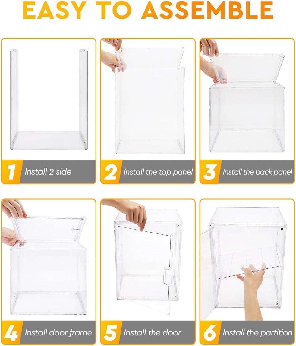 MEI NIAN Pastry Display Case,Bread Box for Kitchen Countertop,4-Layer Adjustable BreadBox, Large Capacity Bread Box for Home-baked Breads,Muffins,Bagel Storage Container, Bread Holder 1-Pack - Image 7