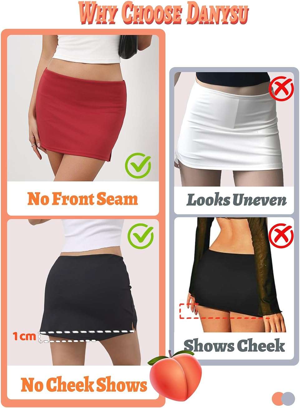 Danysu Stretchy Mini Skorts Low Waist Skirt with Shorts Side Slit 2026 Sports Daily Going Out Outfits - Image 4