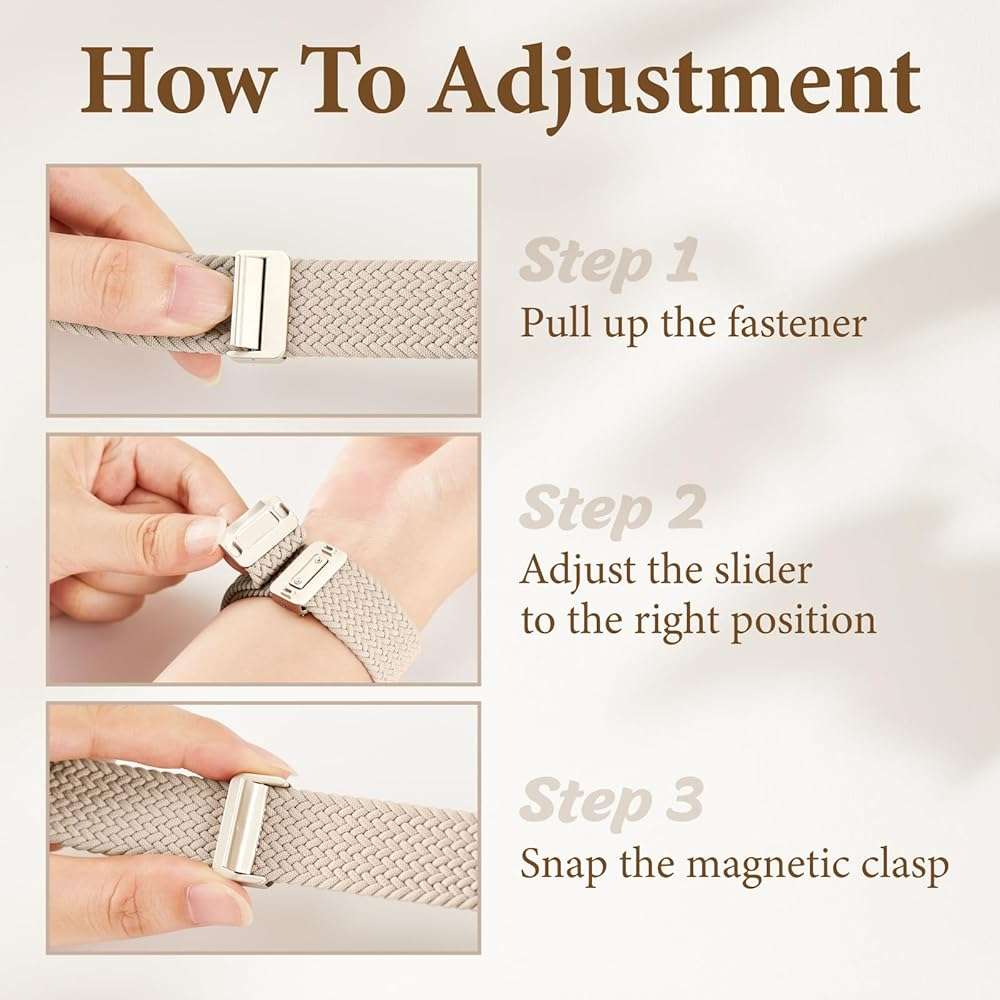Braided Stretchy Bands with Magnetic Clasp Compatible for Apple Watch Band 38mm 40mm 41mm 42mm 44mm 45mm 46mm 49mm Women Men, Nylon Sport Solo Loop for iWatch Series 11 10 9 8 7 6 5 4 3 Ultra 3 2 1 SE - Image 2