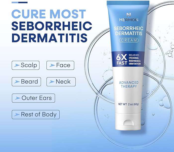 Hermon Seborrheic Dermatitis Scalp Treatment Cream: Soothing Itching Redness Scaling of Seborrheic Dermatitis - Fast-Acting Anti-Itch Ointment for Scalp Face Chest and Body for Men and Women 1 Pack - Image 3