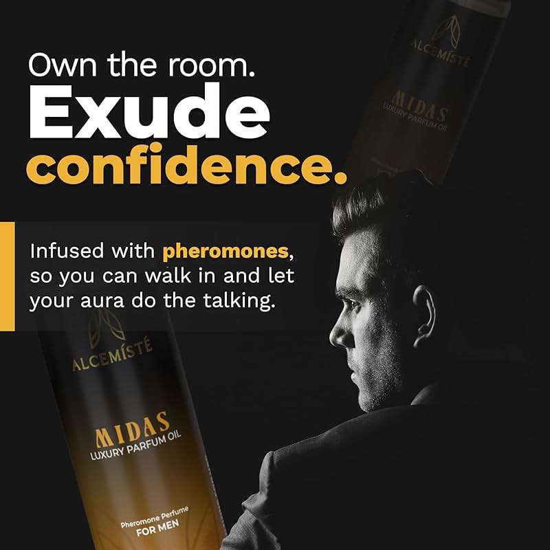 Concentrated Pheromone Cologne For Men (0.34 oz) - Oil Based Perfume For Men With Pheromones - Rollerball Men's Cologne - Travel Size, All-Day, Long-Lasting Formula - Amber, Wood and Musk Scent - Image 2