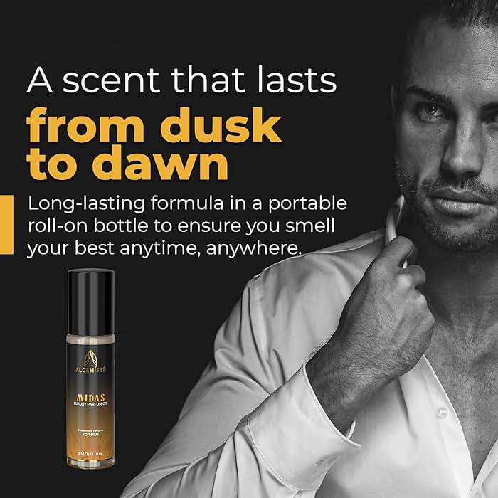 Concentrated Pheromone Cologne For Men (0.34 oz) - Oil Based Perfume For Men With Pheromones - Rollerball Men's Cologne - Travel Size, All-Day, Long-Lasting Formula - Amber, Wood and Musk Scent - Image 4