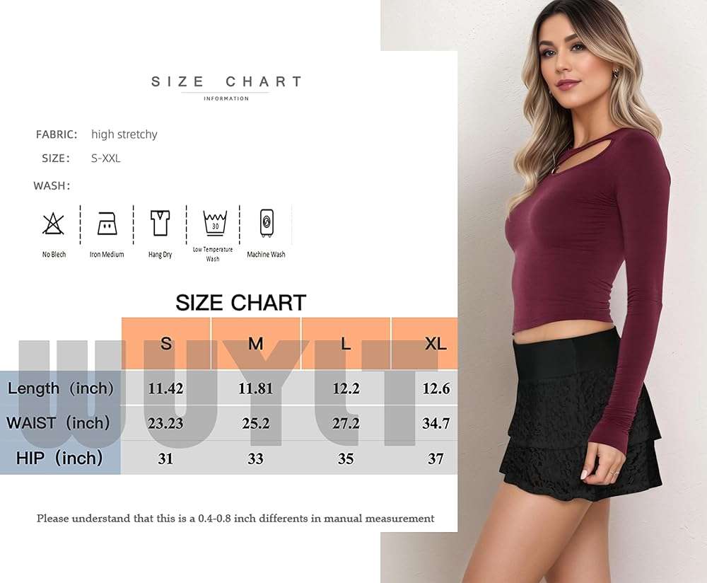 WUYLT Layered Ruffle Skorts for Woman High Stretchy Skort Mini Skirt with Shorts Underneath 2026 - Image 6