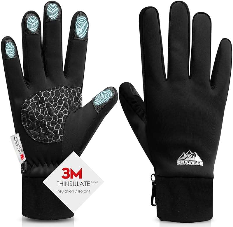 Bruvoalon Winter Gloves for Women & Men, 3M Thermal Insulation, Lycra Fabric, Touchscreen, Anti-Slip - Image 1