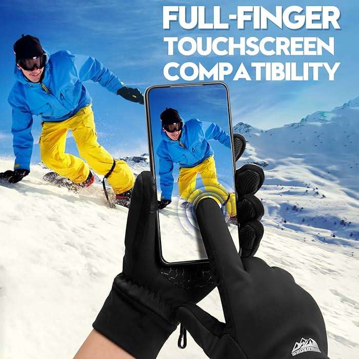 Bruvoalon Winter Gloves for Women & Men, 3M Thermal Insulation, Lycra Fabric, Touchscreen, Anti-Slip - Image 5