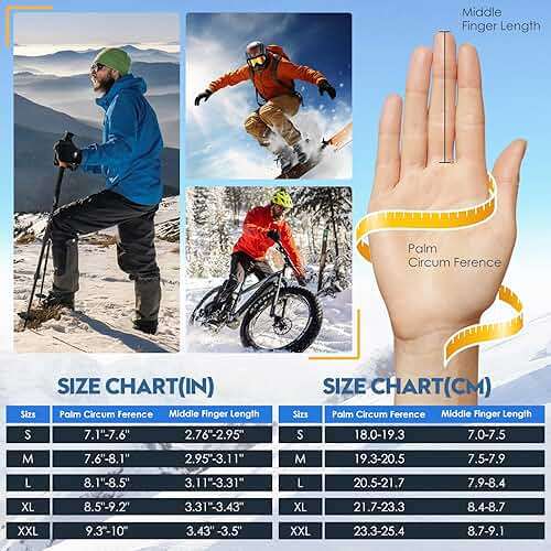 Bruvoalon Winter Gloves for Women & Men, 3M Thermal Insulation, Lycra Fabric, Touchscreen, Anti-Slip - Image 7