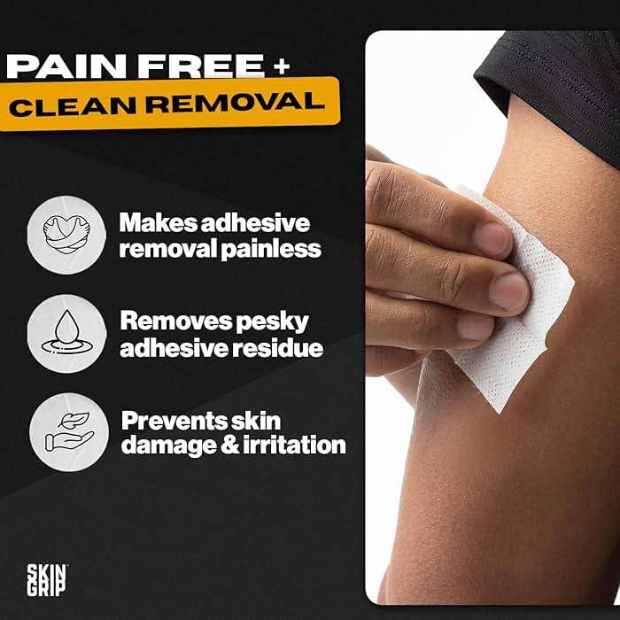 Skin Grip Adhesive Remover Wipes - 50 Ct | Medical Adhesive Remover for Skin | Dexcom Patch Removal | Skin-Friendly Adhesive Removal Wipes | Ostomy Adhesive Remover Wipes | CGMs & Sensor Cleanup - Image 2