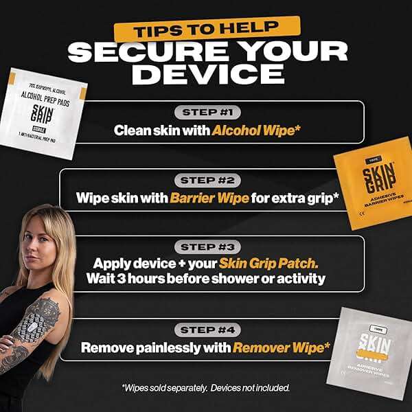 Skin Grip Adhesive Remover Wipes - 50 Ct | Medical Adhesive Remover for Skin | Dexcom Patch Removal | Skin-Friendly Adhesive Removal Wipes | Ostomy Adhesive Remover Wipes | CGMs & Sensor Cleanup - Image 6