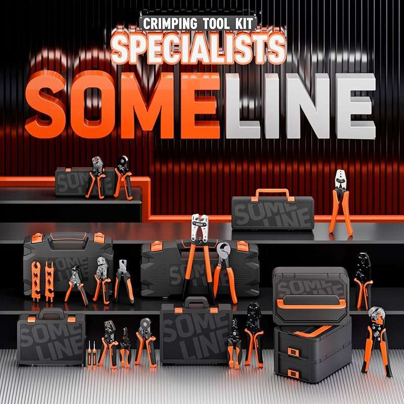 SOMELINE Ferrule Crimping Tool Kit, 36 Sizes Ferrules, AWG 24-8 Ferrule Crimper, with Square Crimping Pliers and Automatic Wire Stripper, Ferrule Terminal Assortment Kit (Stackable Tool Box) - Image 8