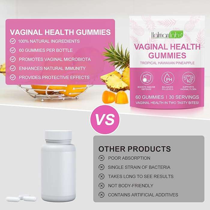 MXCZBSM Vaginal Probiotics Gummies for Women, PH Balance for Women, Hawaiian Pineapple Gummies for PH Health, Improve Immune, Women's Vaginal Health Supplement, 60 Gummies - Image 5