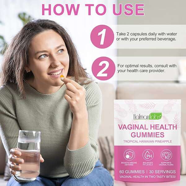 MXCZBSM Vaginal Probiotics Gummies for Women, PH Balance for Women, Hawaiian Pineapple Gummies for PH Health, Improve Immune, Women's Vaginal Health Supplement, 60 Gummies - Image 7