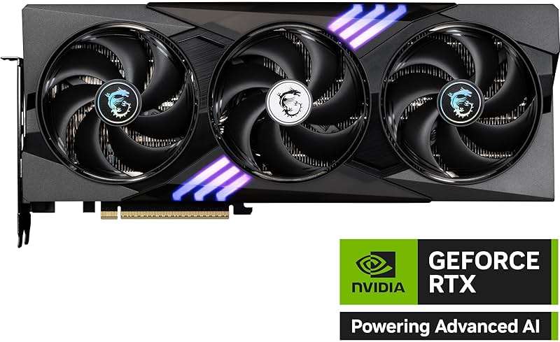 msi RTX 5070 12G Gaming Trio OC Graphics Card (12GB GDDR7, 192-bit, Extreme Performance: 2625 MHz, DisplayPort x3 2.1a, HDMI 2.1b, NVIDIA Blackwell Architecture) - Image 2