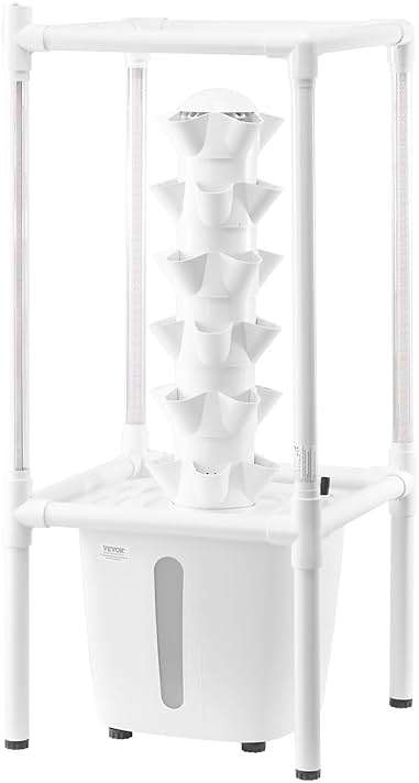 VEVOR Hydroponic Growing System with Grow Light, 30 Pods Vertical 6 Tiers Hydroponic Tower, Home Hydronic Garden with Water Pump, Plants Germination Kit for Indoor Herbs, Fruits and Vegetables - Image 9