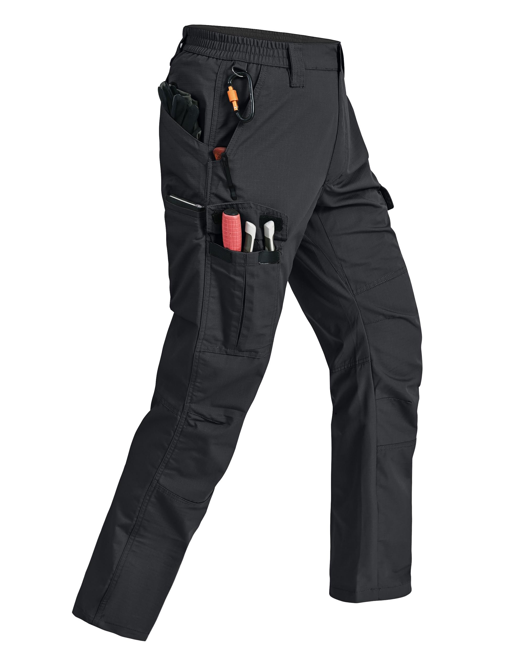 Rapoo Mens Cargo Pants Ripstop Water Resistant Breathable Tactical Hiking Pants with 7 Pockets - Product Image