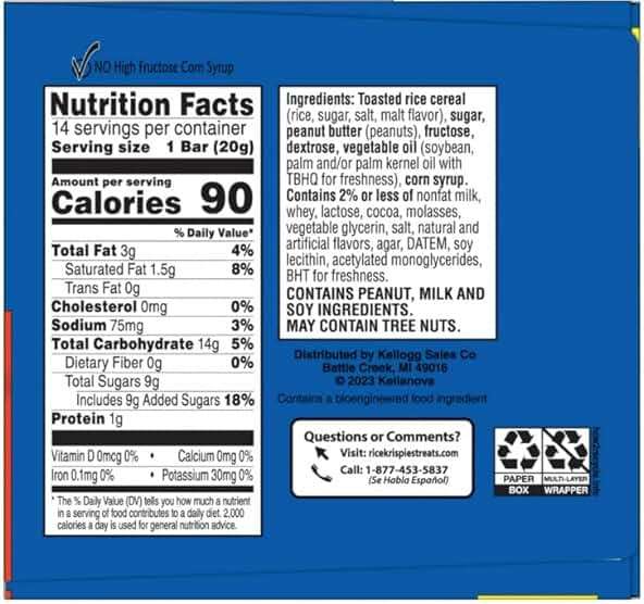 Rice Krispies Treats Chocolately Peanut Butter - 14 Bars (Pack of 2) - Image 2