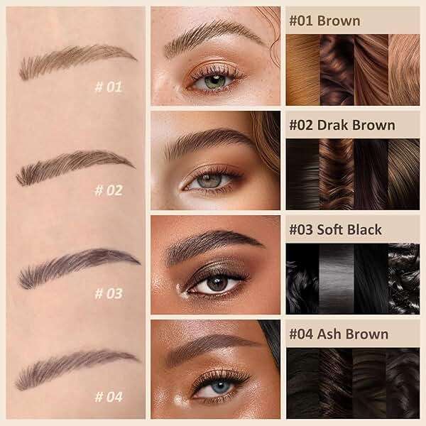 UCANBE Brow-Fection Angled Brush Eyebrow Pen, Liquid Microblading Eyebrow Pencils for Women, Wild Natural Brow Pen for Realistic Hair-Like Brows, Easy to Color, Waterproof, Lasts All Day, Ash Brown - Image 5