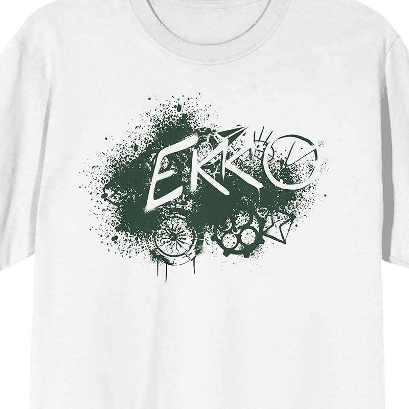 Arcane Ekko Green Splash Effect Adult White Crew Neck Short Sleeve T-Shirt - Image 2