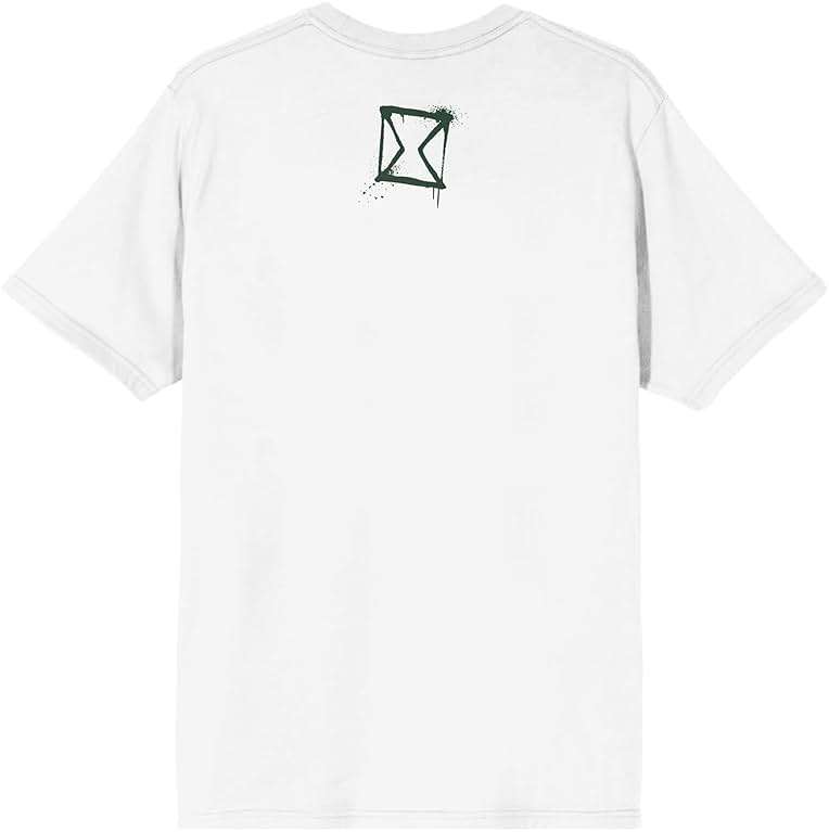 Arcane Ekko Green Splash Effect Adult White Crew Neck Short Sleeve T-Shirt - Image 3
