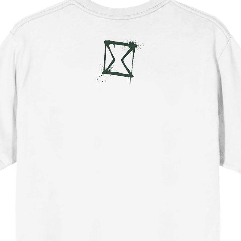 Arcane Ekko Green Splash Effect Adult White Crew Neck Short Sleeve T-Shirt - Image 4