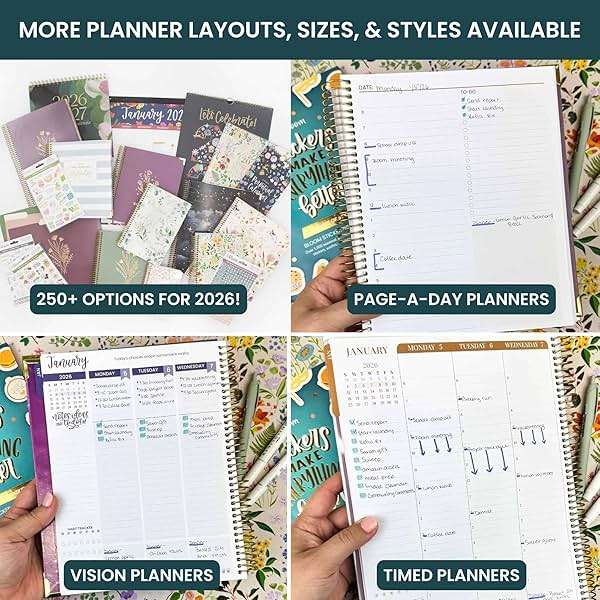 bloom daily planners 2026 Planner (January to December) - 8.5” x 11” Weekly & Monthly Dated Agenda Organizer Book with Stickers & Tabs - Flexible Soft Cover - Moments of Grace - Image 9