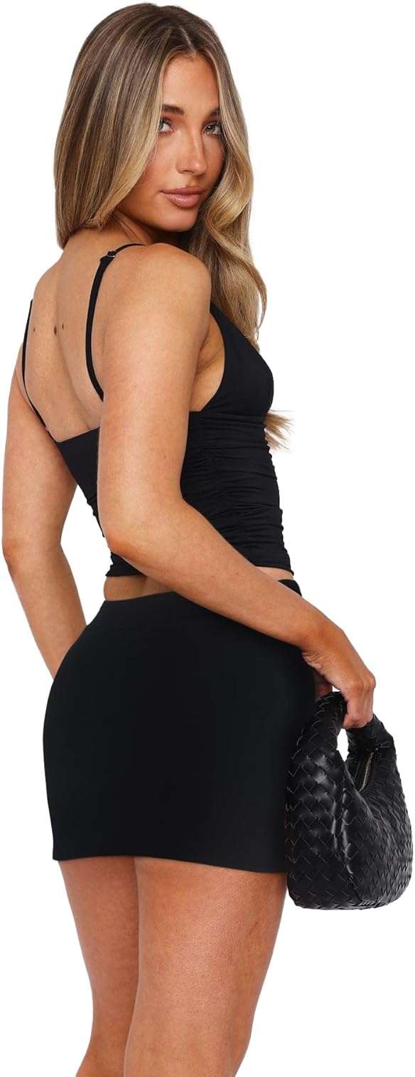 Womens Mini Skorts Sexy Mid-Waisted Pencil Bodycon Short Skirts with Side Split 2026 - Image 4