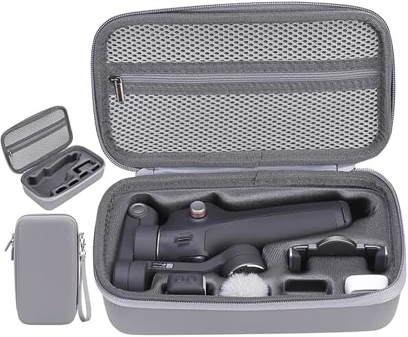 FRONET Compact Travel Case for DJI Osmo Mobile 7/7P Smartphone Gimbal Stabilizer Accessories, Waterproof Storage Hand Bag Organizer Box for OM 7 Pro, Portable & Durable - Product Image