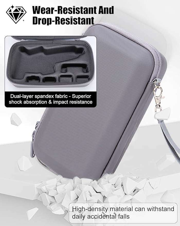 FRONET Compact Travel Case for DJI Osmo Mobile 7/7P Smartphone Gimbal Stabilizer Accessories, Waterproof Storage Hand Bag Organizer Box for OM 7 Pro, Portable & Durable - Image 4