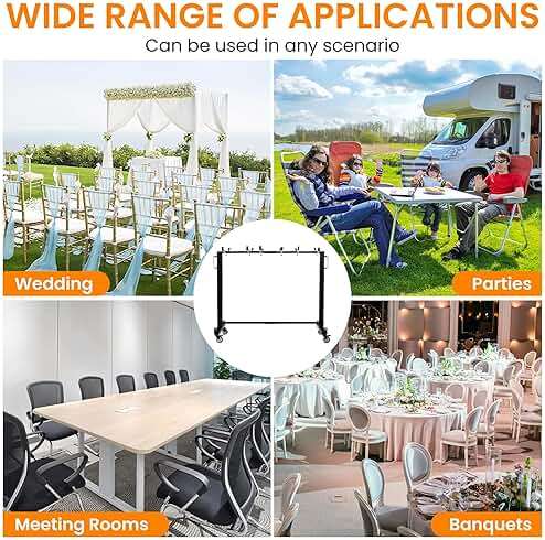 Folding Chair Frame, Heavy-Duty Chair cart can Hold 42 Chairs or 12 Tables, Multi-Functional Chair Storage cart with Rubber Wheels and Fixing Frame, Large Chair Fixing Frame, Matte Black - Image 7