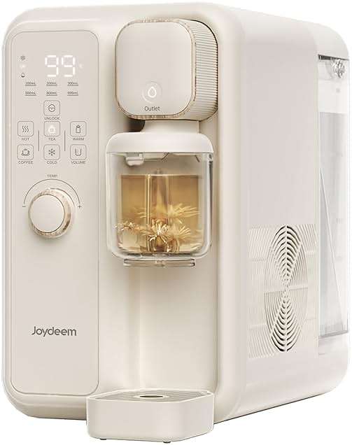Joydeem Instant Hot & Cold Water Dispenser, Automatic Tea & Coffee Brewer, Adjustable Temperature and Volume, BPA Free, 3.5L 120Oz - Image 1