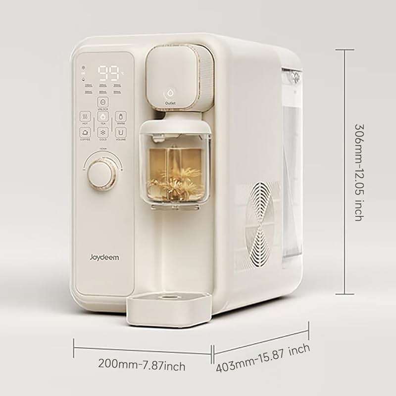 Joydeem Instant Hot & Cold Water Dispenser, Automatic Tea & Coffee Brewer, Adjustable Temperature and Volume, BPA Free, 3.5L 120Oz - Image 2