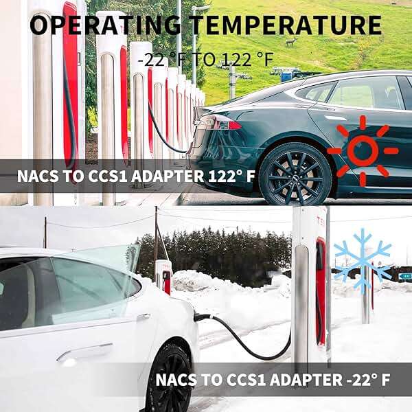 NACS to CCS1 Adapter for Tesla Supercharger - 250KW Max DC 500A 1000V, Compatible with Ford GM Hyundai Kia Rivian EVs,V3/V4 Charging Station Accessory, EV Car Charger Accessories - Image 8