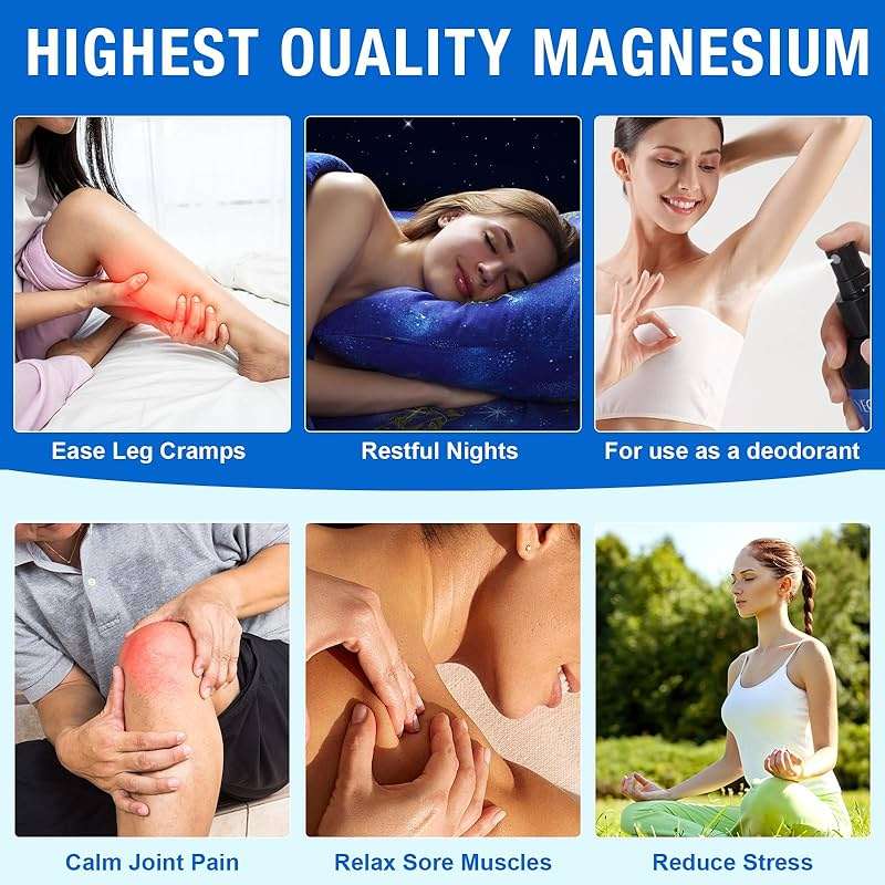Magnesium Oil Spray 8.6Fl Oz, Pure Magnesium Spray for Feet, Body and Skin, Topical Mg Oil, Easy to Absorb - Image 2