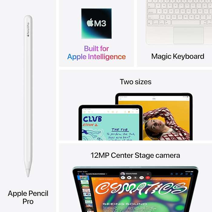 Apple iPad Air 11-inch with M3 chip Built for Apple Intelligence, Liquid Retina Display, 128GB, 12MP Front/Back Camera, Wi-Fi 6E, Touch ID, All-Day Battery Life — Space Gray - Image 5
