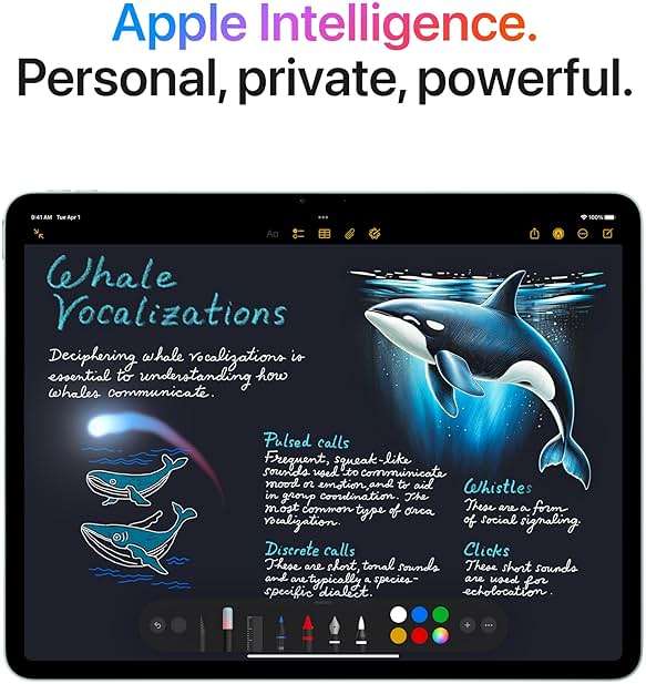 Apple iPad Air 13-inch with M3 chip Built for Apple Intelligence, Liquid Retina Display, 256GB, 12MP Front/Back Camera, Wi-Fi 6E, Touch ID, All-Day Battery Life — Space Gray - Image 3