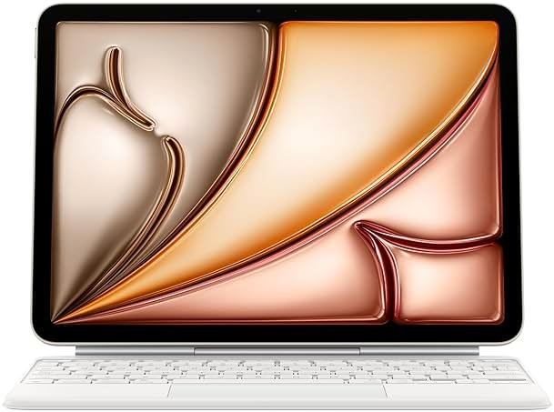 Apple Magic Keyboard: Keyboard and Case for iPad Air 11-inch (M2, M3, and M4) and iPad Air (4th and 5th Generation), US English — White - Product Image