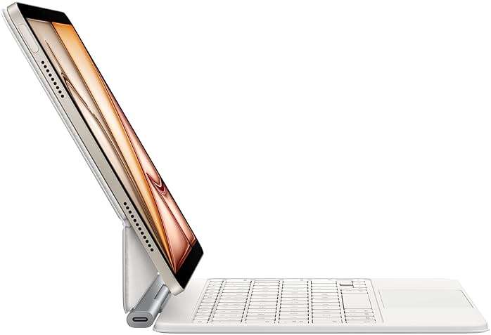 Apple Magic Keyboard: Keyboard and Case for iPad Air 11-inch (M2, M3, and M4) and iPad Air (4th and 5th Generation), US English — White - Image 4