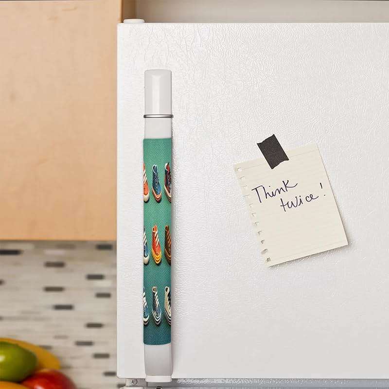 Sports Shoes Refrigerator Door Handle Covers Set of 2 Fridge Handles Protector Keep Your Kitchen Appliance Clean, Dishwasher Fridge Mocrowave Oven Door Decor Handle Cover - Image 2