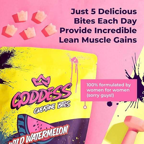 Primal Queen Goddess Creatine Gummies – Low-Sugar Chewable Creatine for Women | Booty and Muscle Builder, Faster Recovery, Strength | High-Potency Wild Watermelon Flavor – 150 Bites (5g per Serving) - Image 4