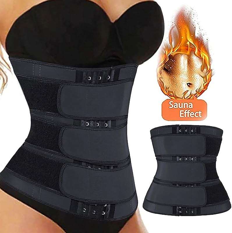 Women's Sweat Waist Trainer Corset Trimmer Shaper Belt Slimming Tummy Wrap Belt For Weigh Loss Plus Size Sauna Belt - Image 2