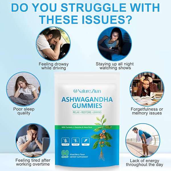 O NATURE . ZIRAN Ashwagandha Gummies - Ashwagandha Supplement for Women & Men for Immune Support & Increased Energy, Stress Relie, Relax, Mixed Berry Flavor - 60 Count - Image 5