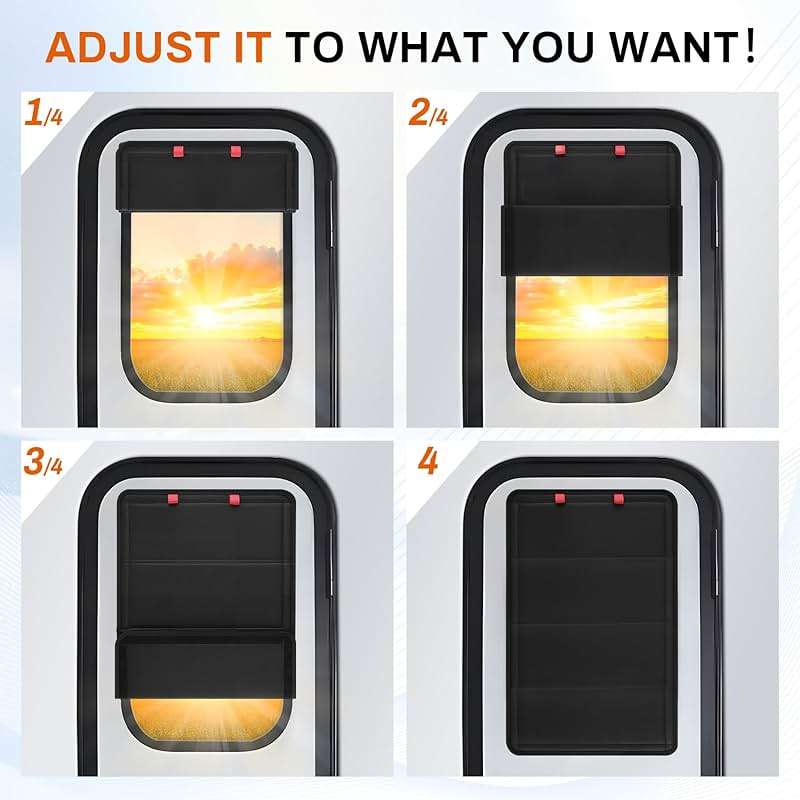 JUSTTOP RV Door Window Shade, New Model Foldable RV Blackout Window Cover with Reflective Silver Coating | UV Protection Sun Shade for RV Travel | RV Accessories Must-Have for Camping & Road Trips - Image 3