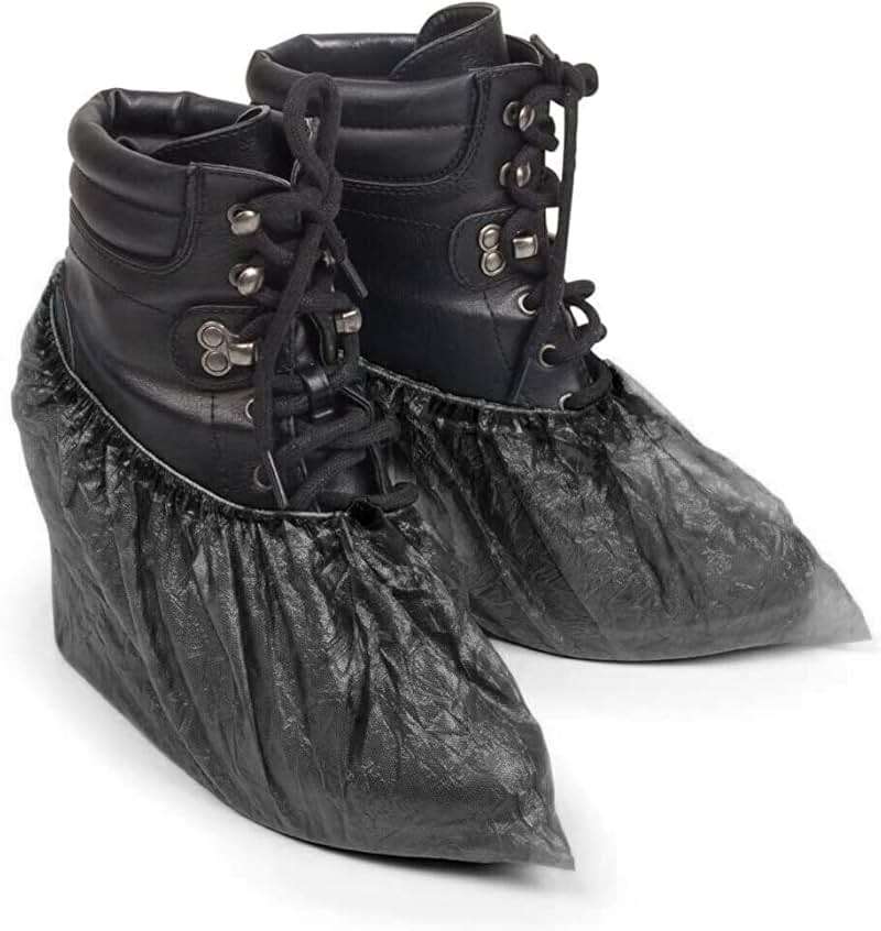 Black shoe covers Disposable 1000 PCS (500 Pair) Premium Waterproof and Recyclable Boot Booties Covers Covers for Indoors, Non, Fits Up To 11 US Men and 13 US Women Size, Slip on, Horlon - Image 6