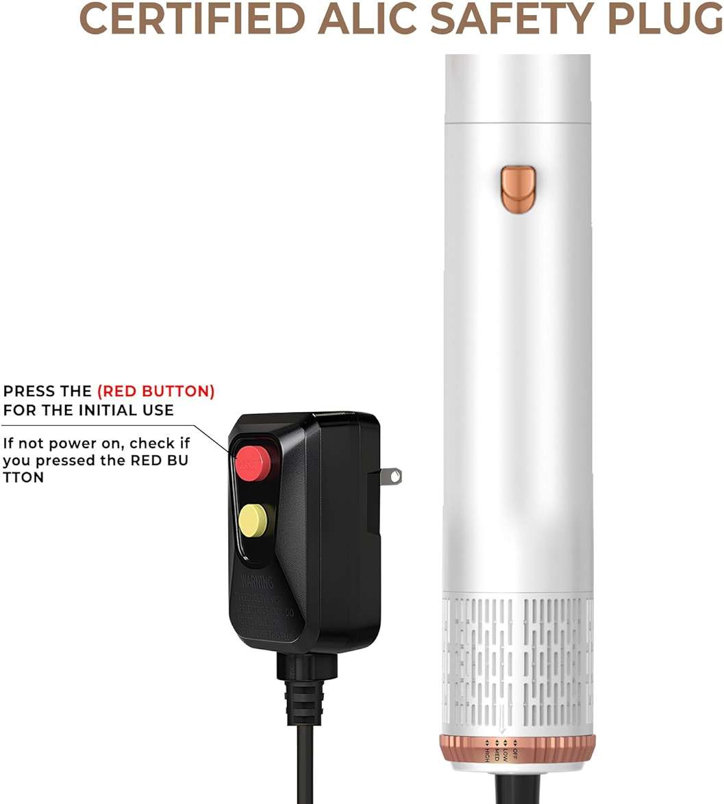 Hair Dryer Brush,6 in 1 Professional Hot Air Styler,Powerful Air Curling Wrap Styler,Negative Ionic Hair Dryer Fast Drying, Multi Hair Stylerfor Curling Volumizing Straightening Styling - Image 7